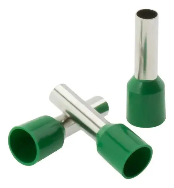 Terminal Ferrul 10 Awg 6mm2 (100 Unidades) Verde
