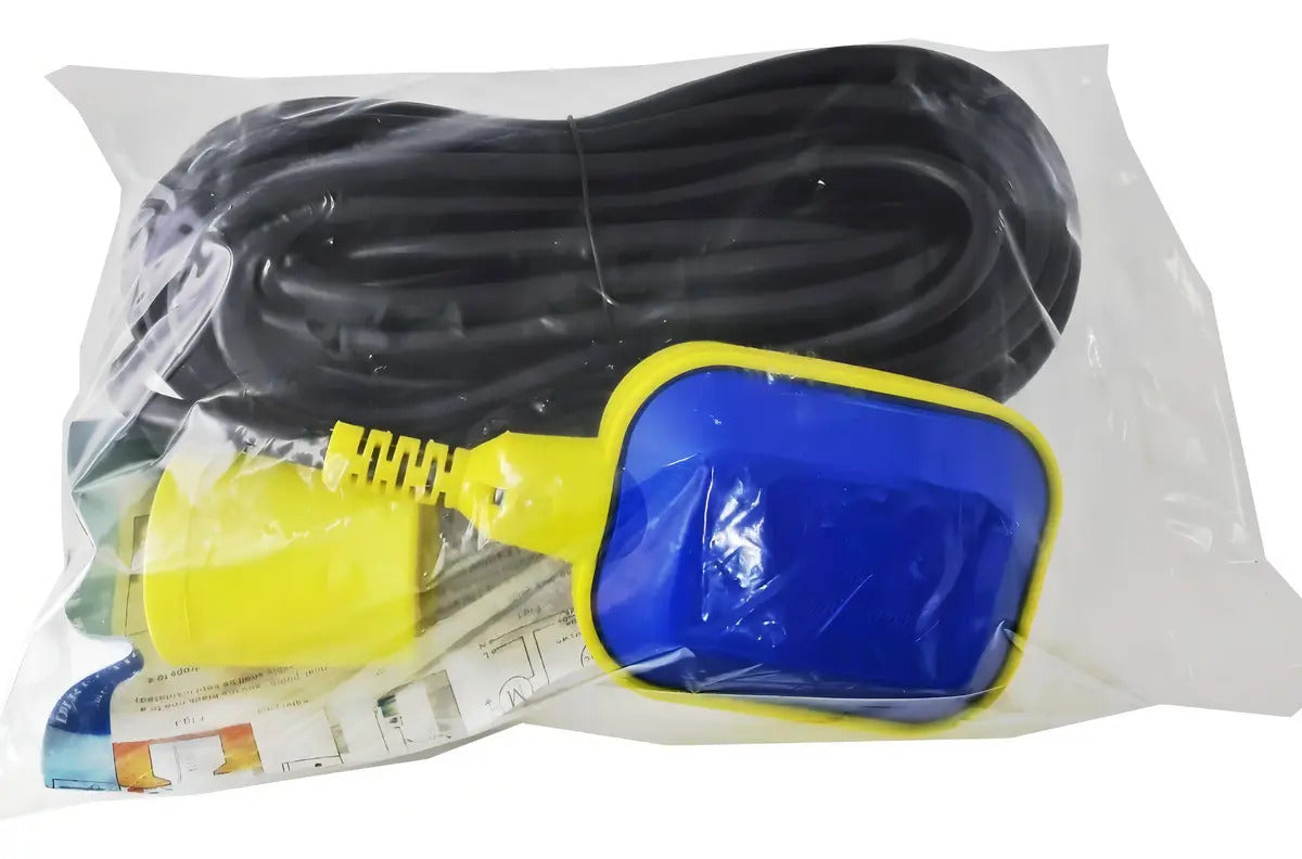 Interruptor De Nivel Flotador Globaltronics 5 Mts 16a Ip68 Para Agua 5 Mtrs