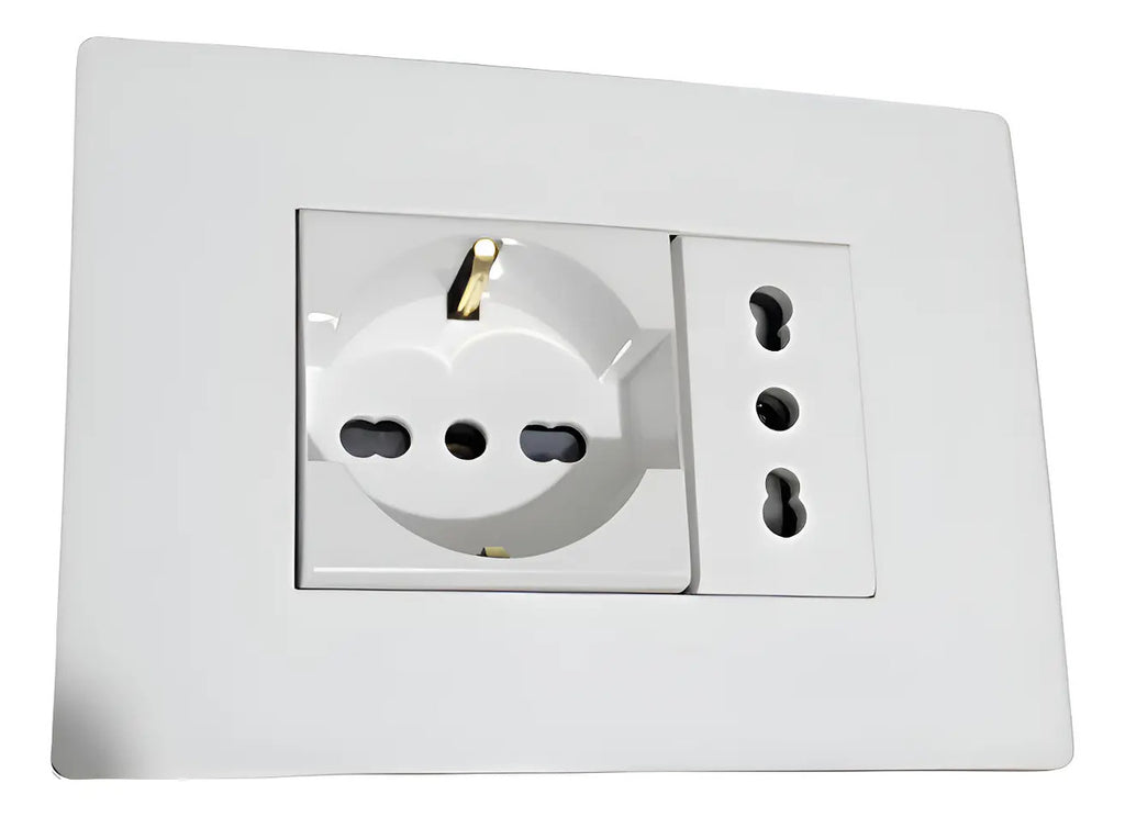 Tomacorriente Schuko Universal 16a + Toma 16a Sinthesi
