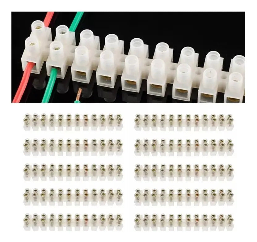 Regleta De Conexión Pvc 10mm2 - 10 Amper Pack 10 Unidades