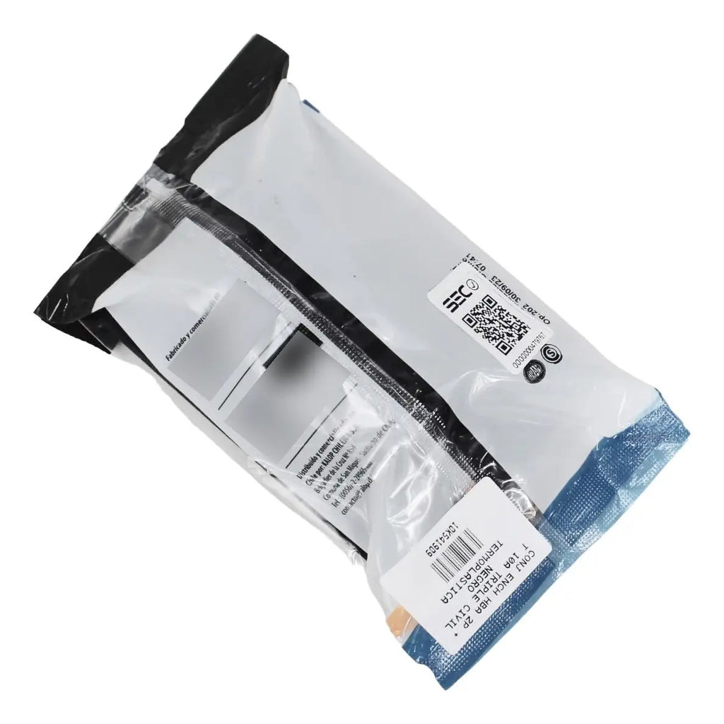 Tomacorriente Enchufe Triple  10a  Negro Embutido Kalop