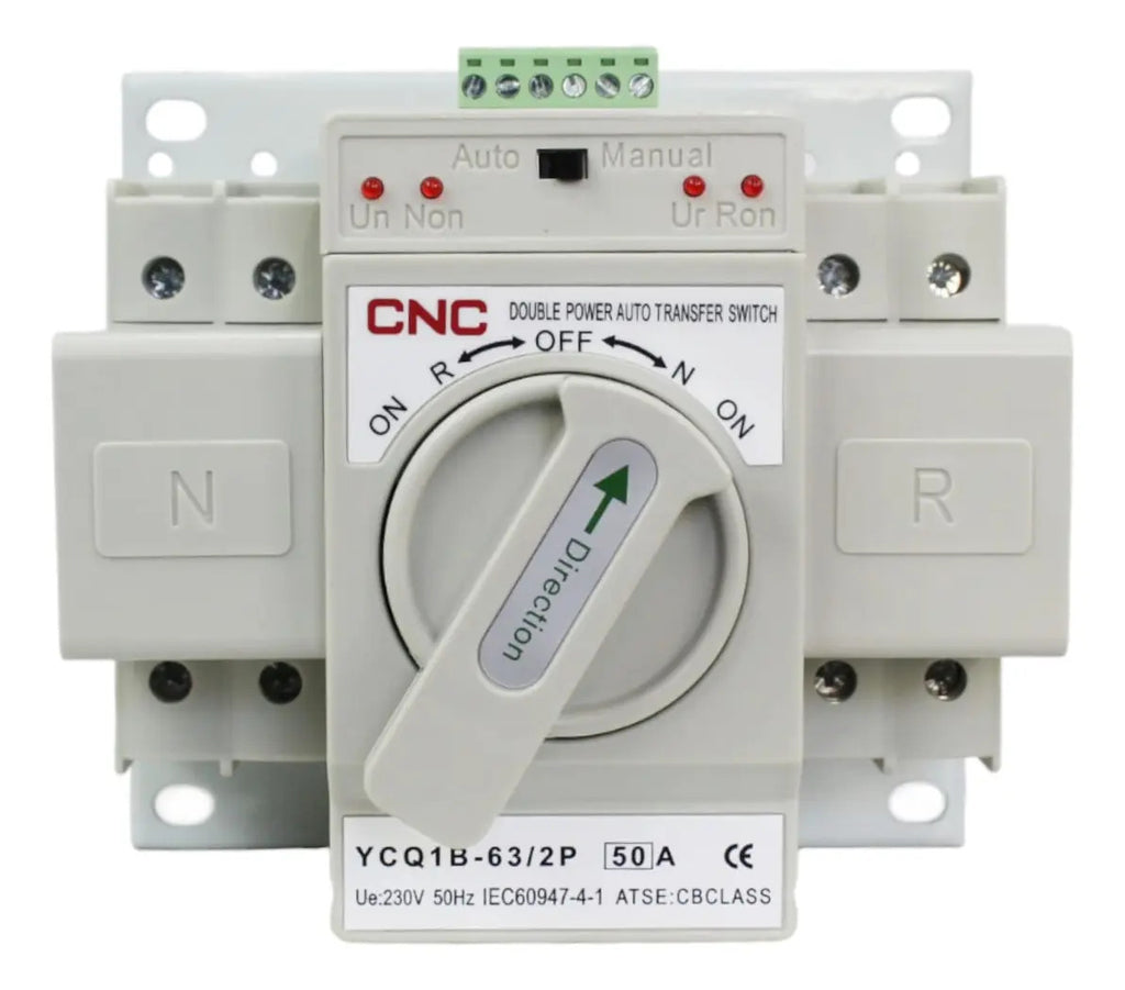 Switch De Automatica 2 Polos 50a Cnc Color Gris