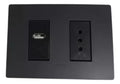 Toma Corriente 10a + Toma Usb Noir S22 Sinthesi Color Gris