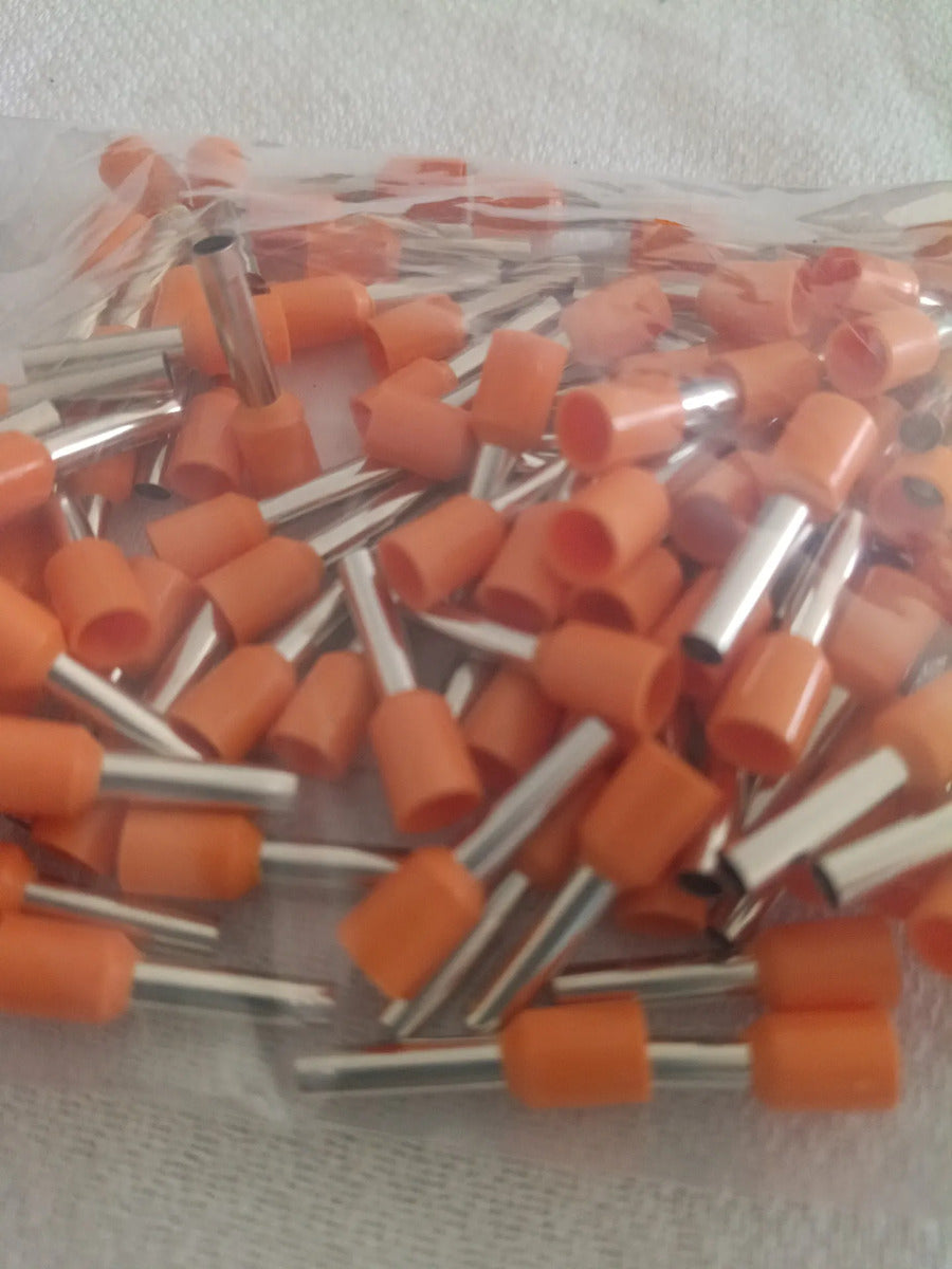 Ferrul 12awg 4mm Naranjo Por 100 Unidades