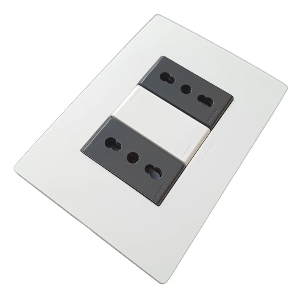 Enchufe Doble 10/16a 250v Tomacorriente Blanco