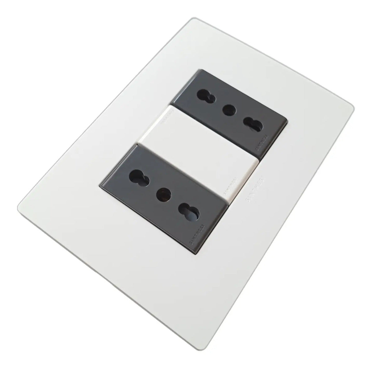 Enchufe Doble 10/16a 250v Tomacorriente Blanco