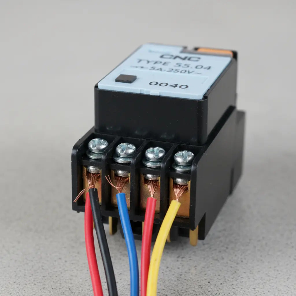 Rele 220 Vac Con Base, 14 Pines, 4no + 4nc. 5a