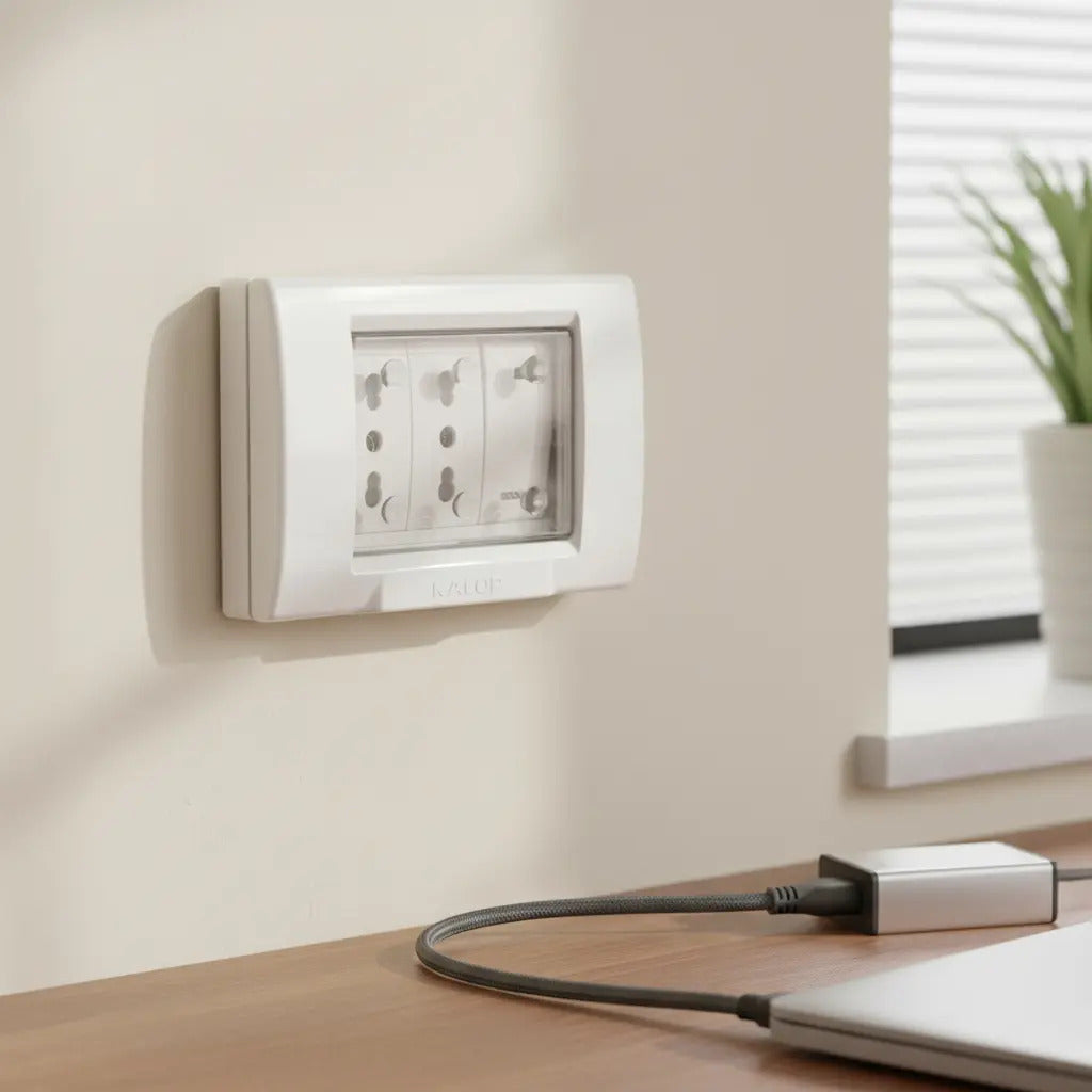 Tomacorriente Doble 16a + Int 9/12 Exterior Ip55 Hidrobox