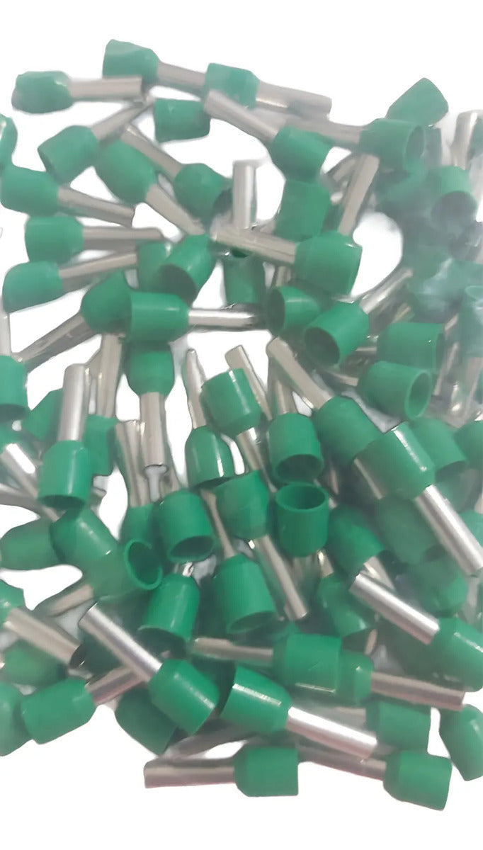 Terminal Ferrul 10 Awg 6mm2 (100 Unidades) Verde