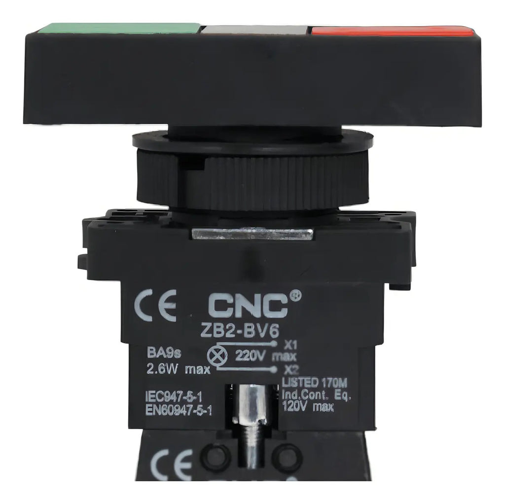 Pulsador Doble Cnc Lay5-el8425 10a 22mm Rojo Verde