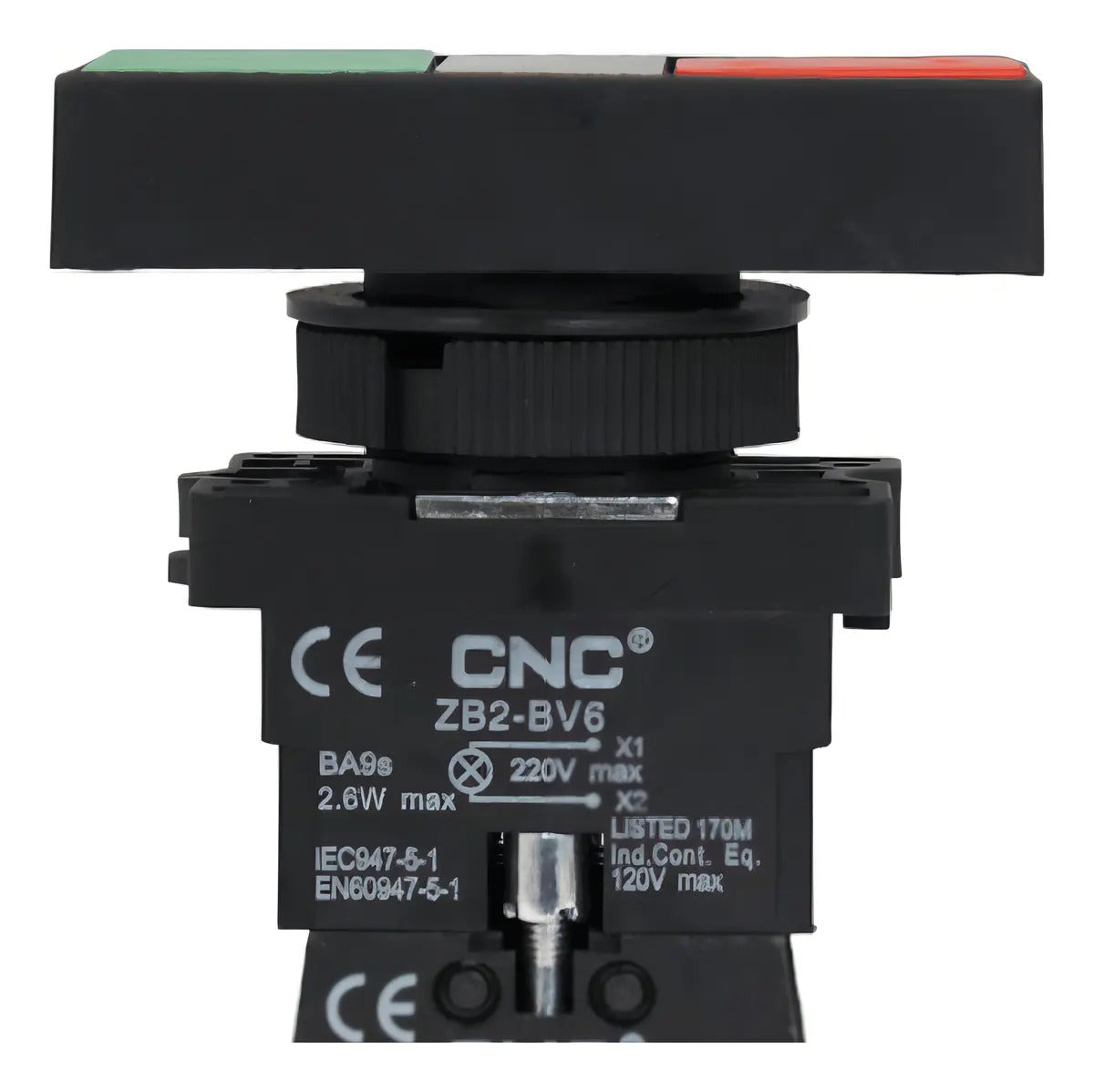 Pulsador Doble Cnc Lay5-el8425 10a 22mm Rojo Verde