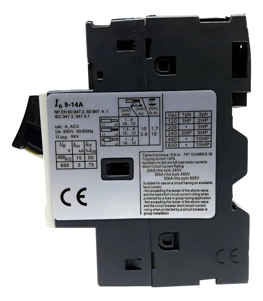 Disyuntor De Motor Cnc Ycp5-25-me16 9-14a