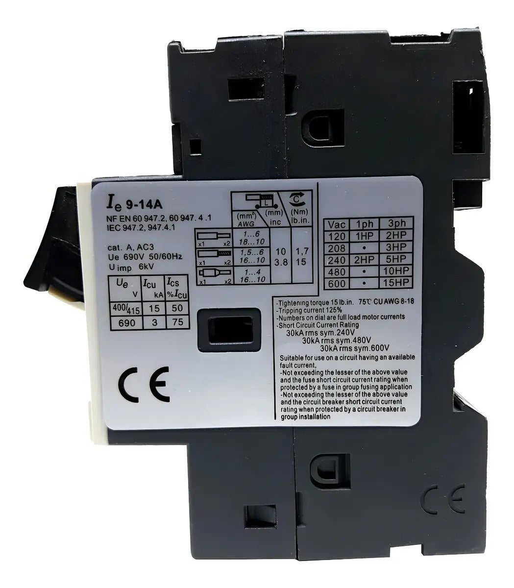 Disyuntor De Motor Cnc Ycp5-25-me16 9-14a