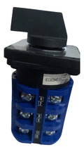 Selector Rotativo Cnc 63a Conmutador Fases 1-0-2 Azul 6 Ip20