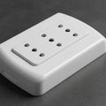 Enchufe Triple Sobrepuesto Kalop Blanco Con 3 Tomas Para Interiores