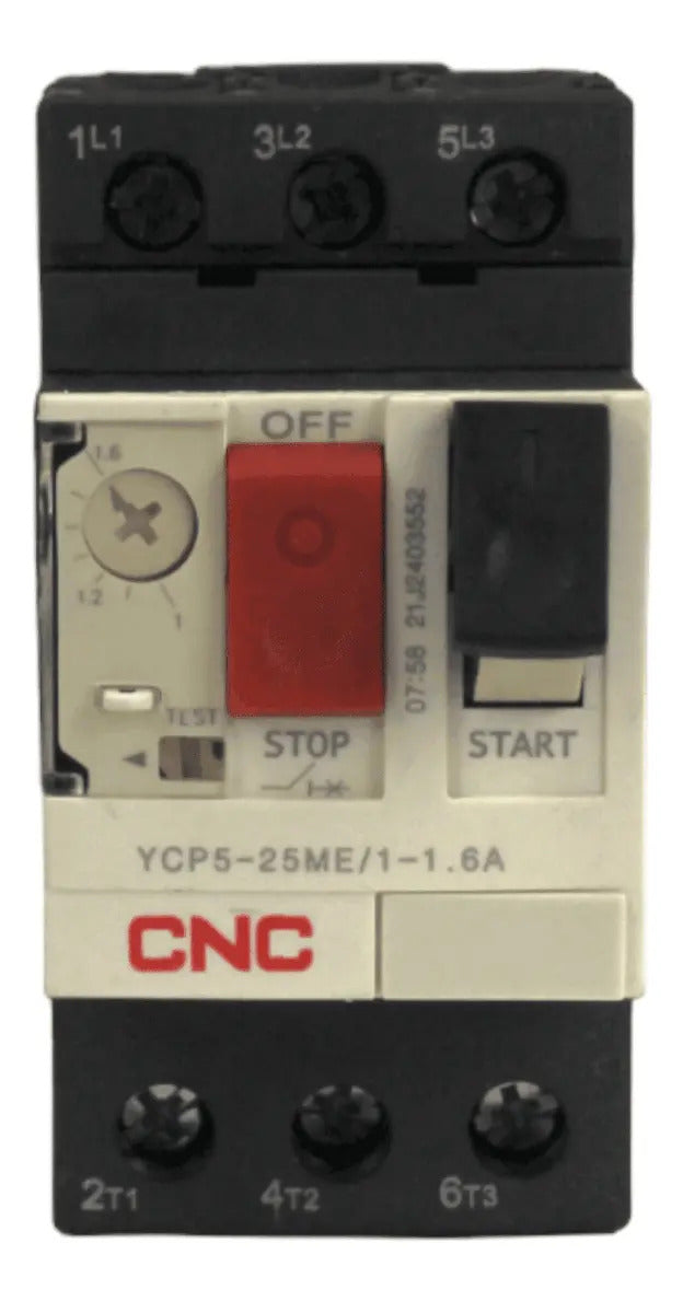Guardamotor Regulable 1 - 1.6a Cnc Ycp5-25-me06