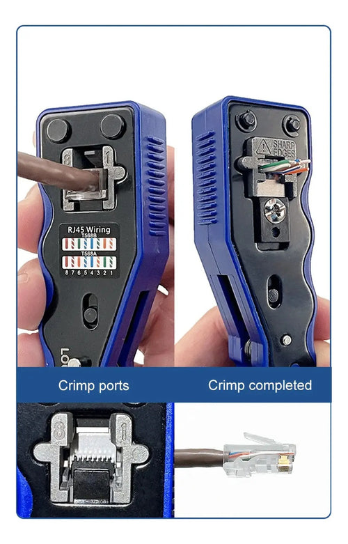 Crimpeadora Rj45 Cat6 Anticorte Profesional  Cable De Red.