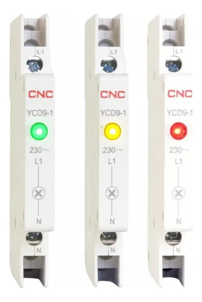 Luz Piloto Led A Riel Din Slim 230v  Cnc. 1/2 Espacio Din