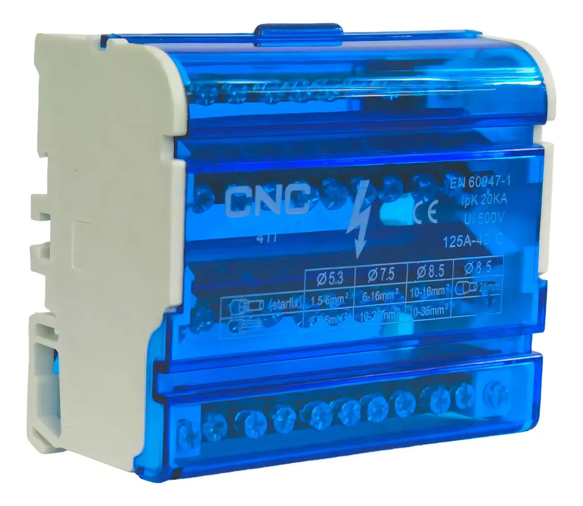 Repartidor Tetrapolar Cnc 125a 11 Conexiones Trifásico Barra Aislada