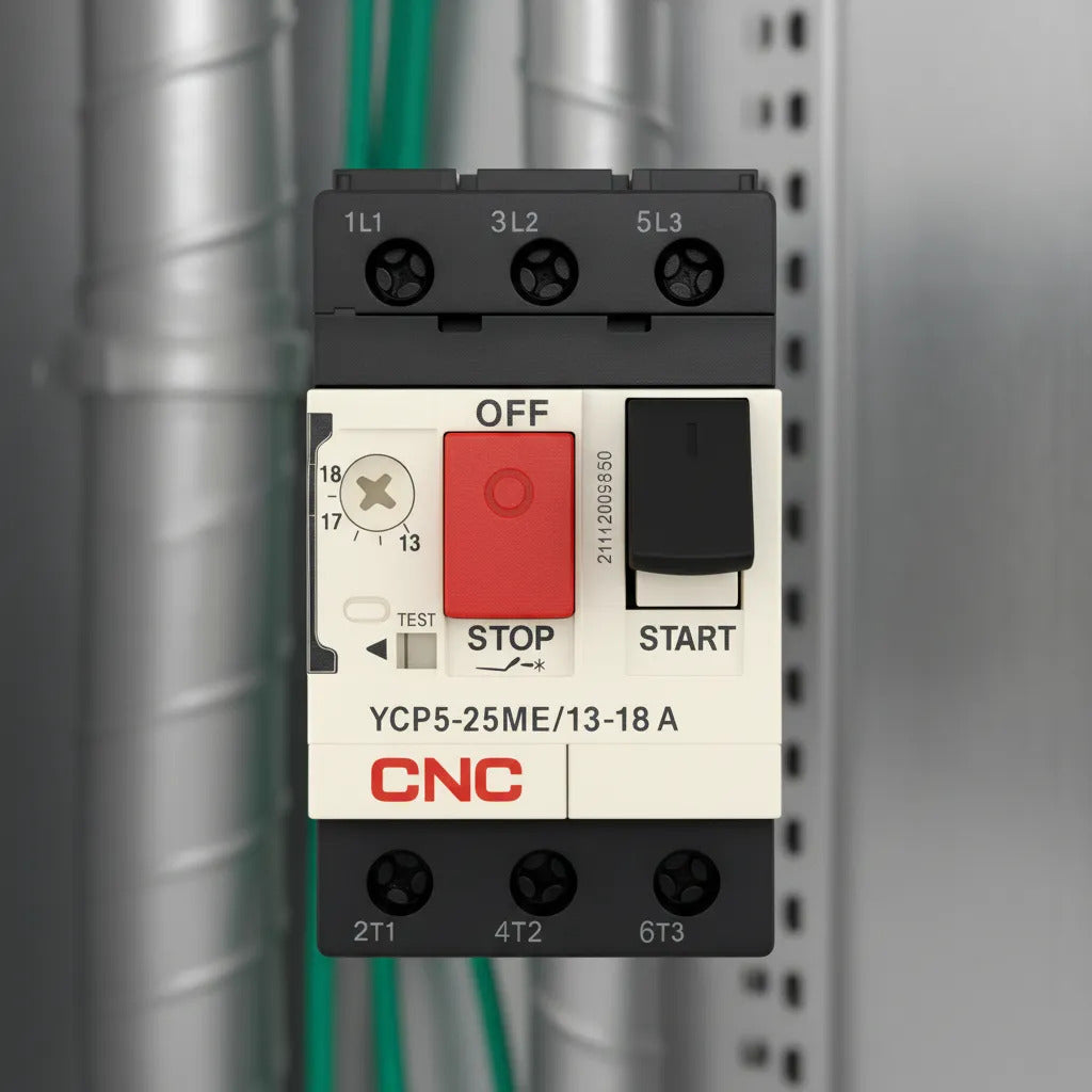 Guardamotor Disyuntor Cnc Ycp5-25me 18a Trifásico 3 Polos 50hz