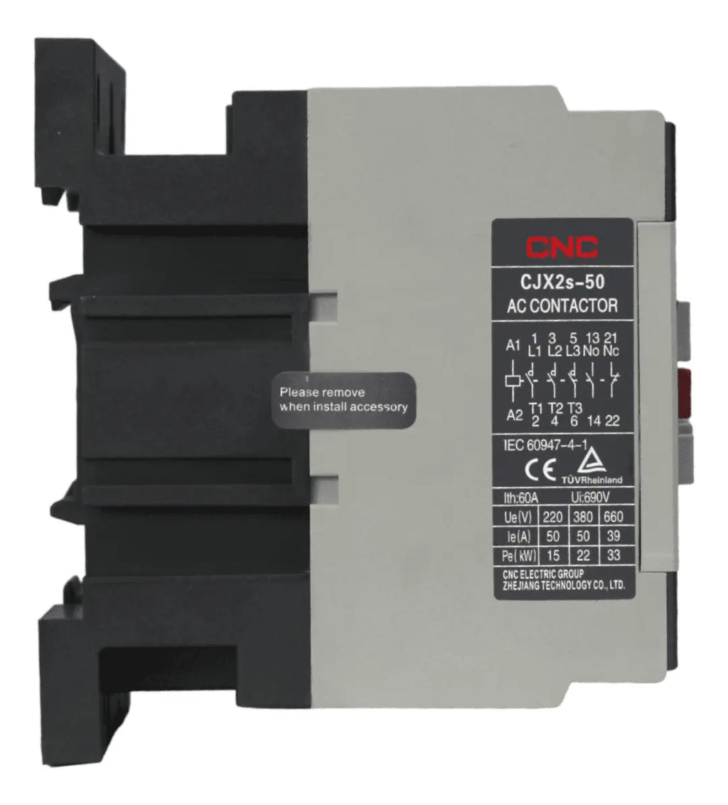 Contactor Trifasico Cjx2s 50a Bobina 220v 1no 1nc