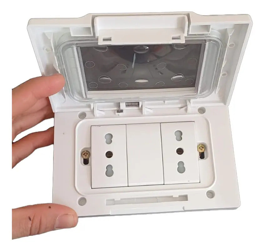 Tomacorriente Embutido Doble 16a Exterior Ip55 250v S.e.c