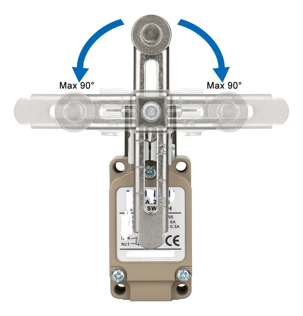 Interruptor Final De Carrera Cnc Wlca12 10a Ip65 Metal Para Maquinaria Industrial Beige