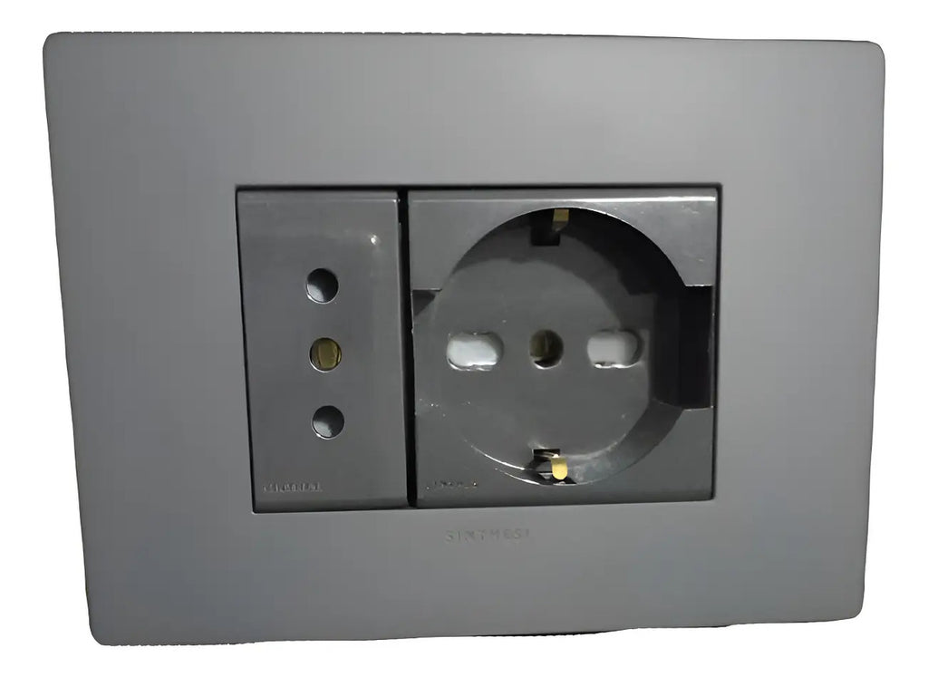 Tomacorriente Schuko Universal 16a + Toma 10a Sinthesi