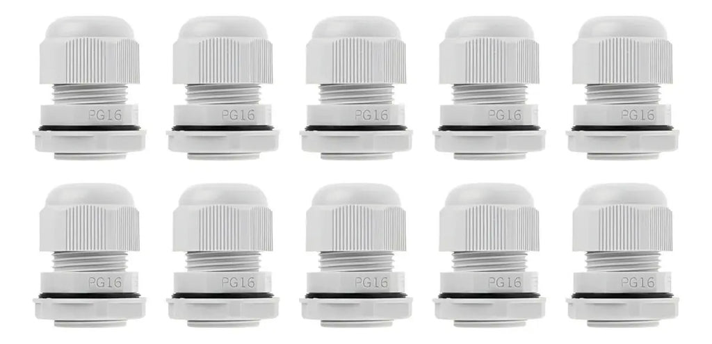 Prensa Estopa Cnc Pg-16 Pack 10 Unidades 10-14mm Ip67 Plástico Blanco