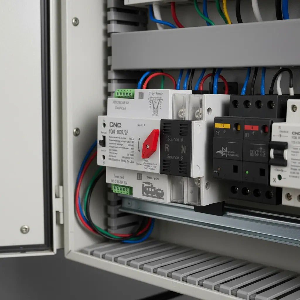 Interruptor Ats Transferencia Automática 100a Monofásico Ycq
