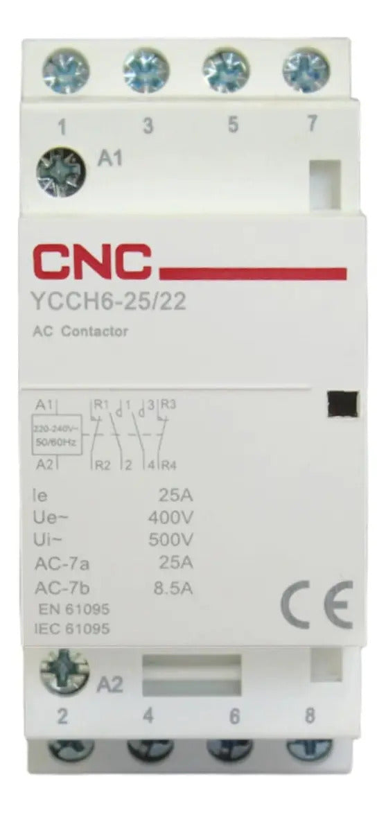 Contactor Modular 25a 2no + 2nc Bobina 220v - Cnc