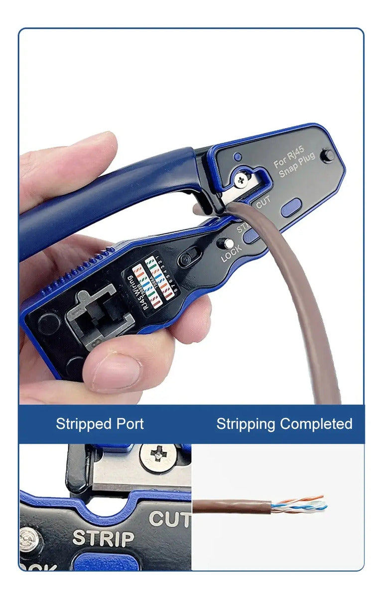 Crimpeadora Rj45 Cat6 Anticorte Profesional  Cable De Red.