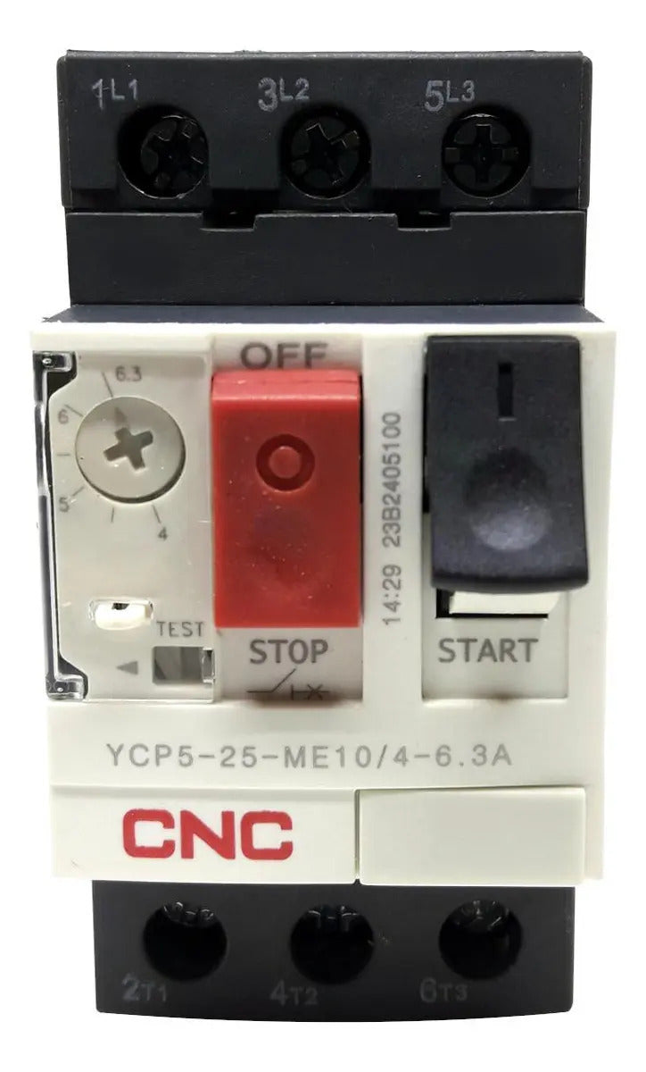 Guardamotor Regulable 4-6.3a Riel Din Cnc