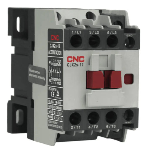 Contactor Trifasico 12a 1no+1nc Bobina 220v Cnc - Cjx2s