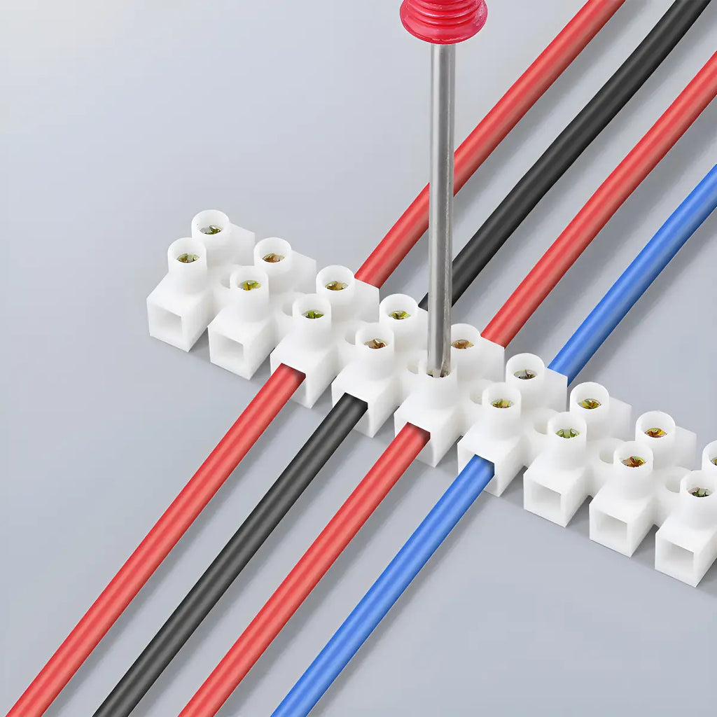 Regleta De Conexión Pvc 12mm2 - 15 Amper Pack 10 Unidades