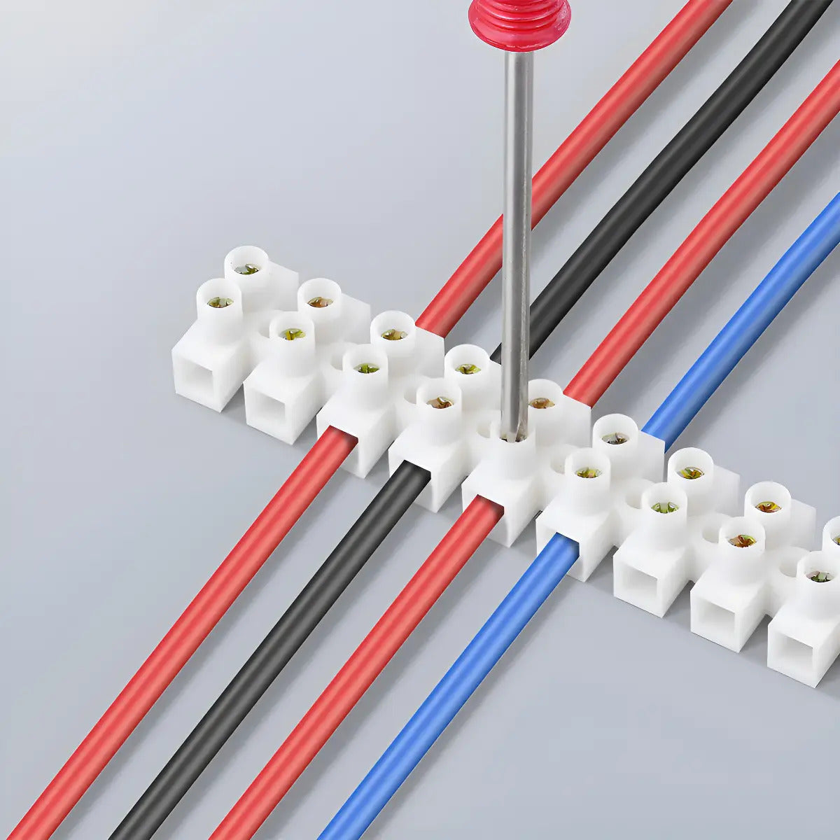 Regleta De Conexión Pvc 12mm2 - 15 Amper Pack 10 Unidades