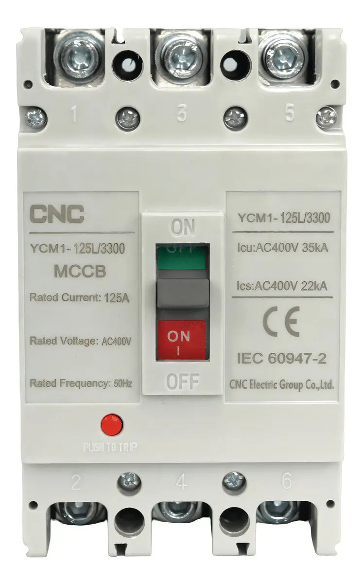 Interruptor Automatico Caja Moldeado Trifasico 3x125a 35ka Color Blanco