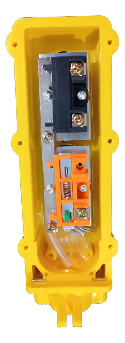 Botonera Colgante Cnc 4 Botones Puente Grúa Cob-61a Amarillo