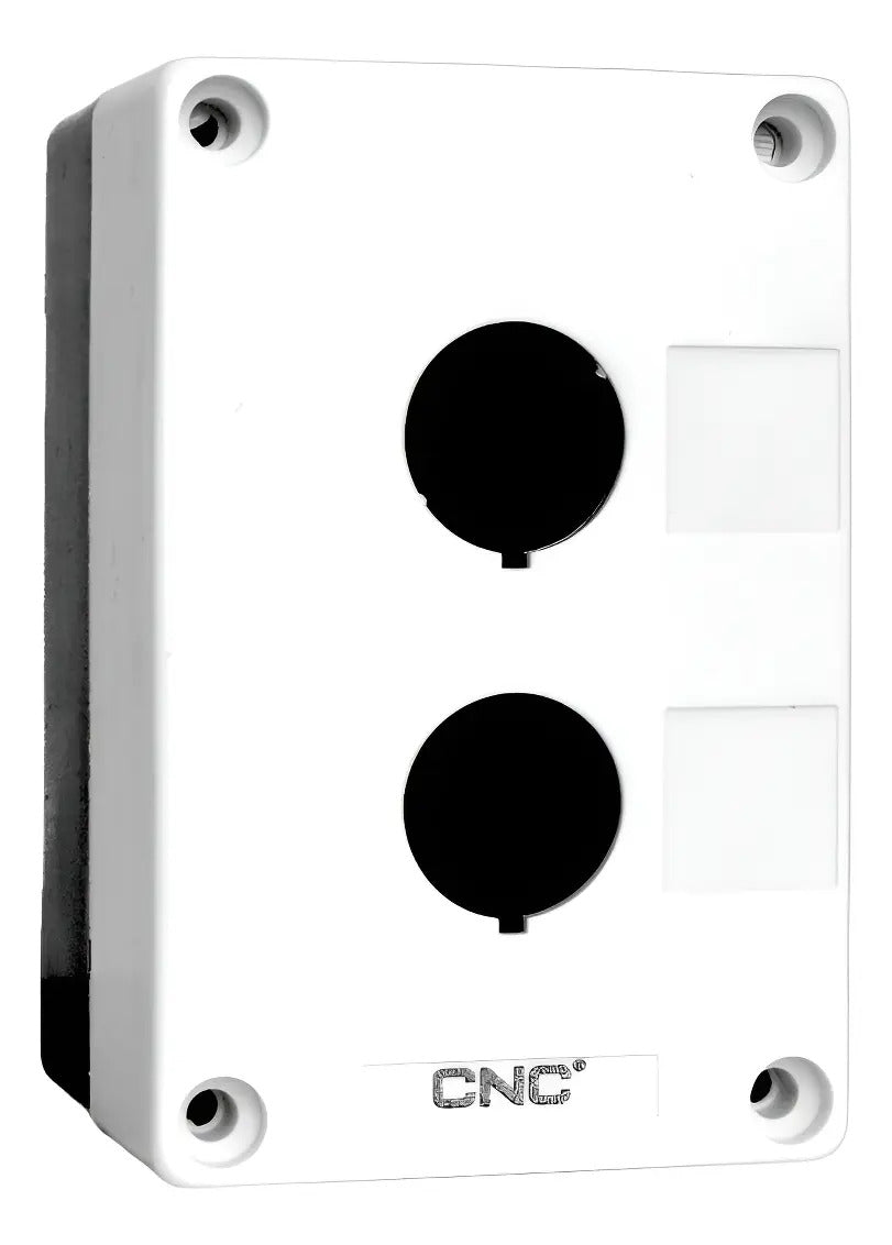 Caja Pvc Botonera Dos  Huecos 22mm Para Control Perforada
