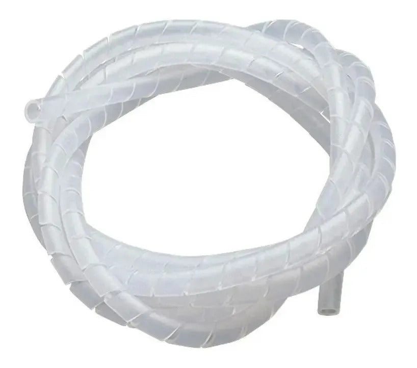Funda Espiral 8mm Organizador De Cables 10 Metros Blanco