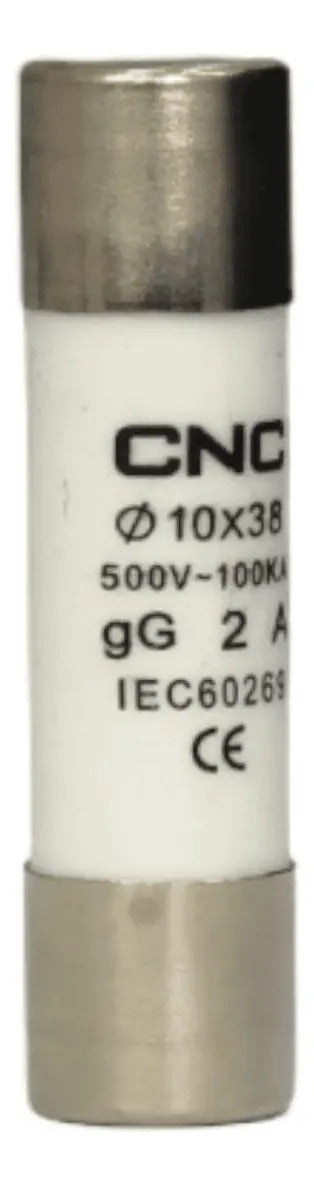 Pack 10 Fusible 2a Cilíndrico 10x38mm Cnc