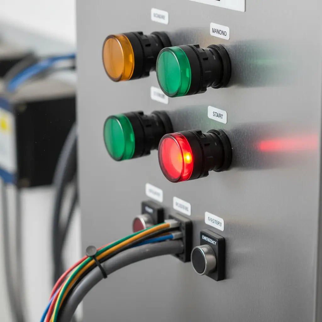 Luz  Piloto Led 22mm Redonda Colores Ip67 220vac  Cnc