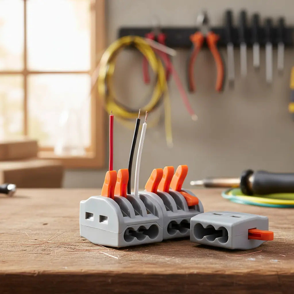 Conector Rapido Tipo Wago 1 A 3 Cable 0.8-4mm2 32a Pack 10un