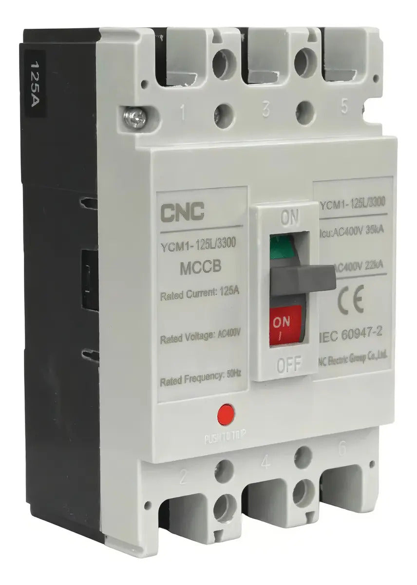 Interruptor Automatico Caja Moldeado Trifasico 3x125a 35ka Color Blanco