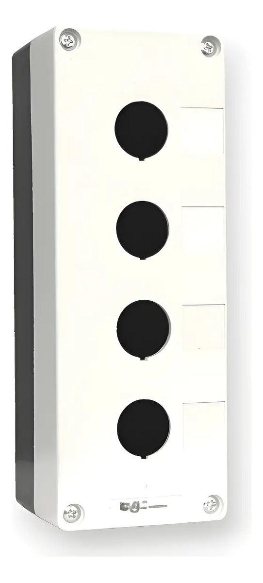Caja Pvc Botonera Cuatro Huecos 22mm Para Control Perforada