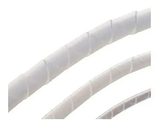 Funda Espiral 8mm Organizador De Cables 10 Metros Blanco