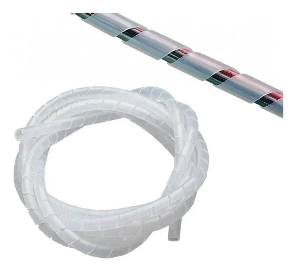 Funda Espiral 6mm Organizador De Cables Por 10 Metros