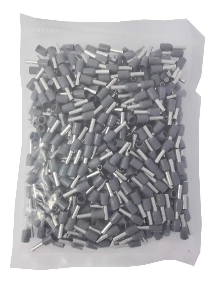 Terminal Ferrul Ferrule 4mm Gris 100und Cable 12 Awg Lisa Liso