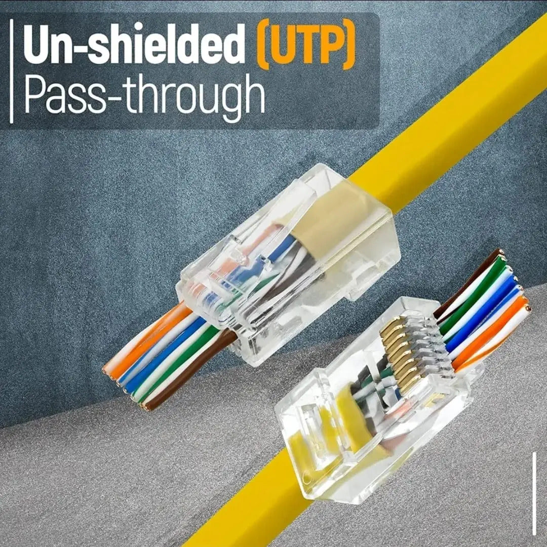 Pack Conectores De Red Rj45 Cat6 12 Unidades