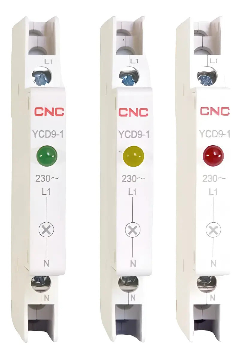 Luz Piloto Led A Riel Din Slim 230v  Cnc. 1/2 Espacio Din